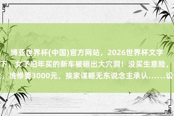 博亚世界杯(中国)官方网站,2026世界杯文字直播 小区电磁炉从天而下,女子旧年买的新车被砸出大穴洞!没买生意险,维修要3000元,挨家谋略无东说念主承认……讼师:或由全楼共同补偿