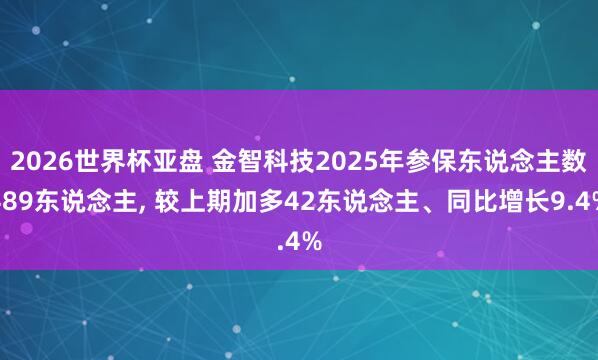 2026世界杯亚盘 金智科技2025年参保东说念主数489东说念主， 较上期加多42东说念主、同比增长9.4%